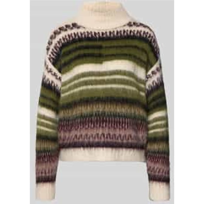 Blouse met streepmotief en opstaande kraag