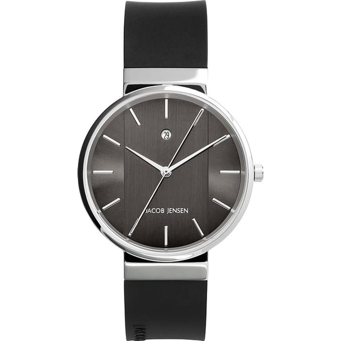 Jacob Jensen 738 horloge dames en heren - zwart - edelstaal