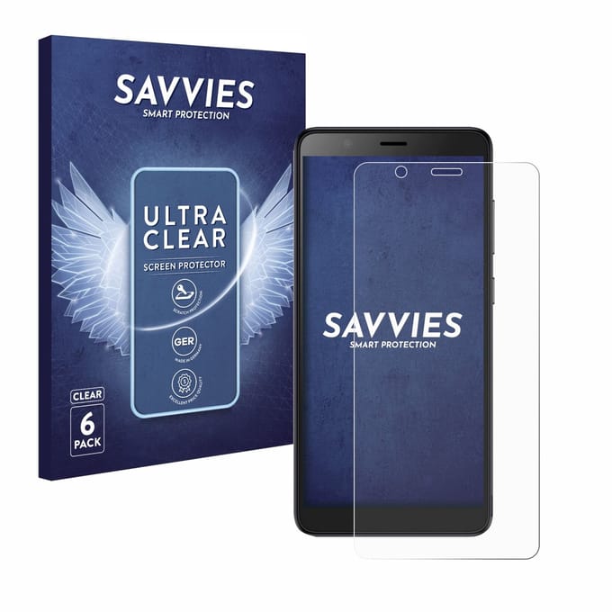 Savvies - Screenprotector voor ZTE Blade A32 - Folie Beschermfolie transparant 6 Stuks