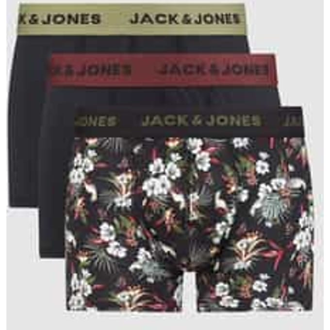 JACK&JONES JACFLOWER MIRCO FIBER 3 PACK Heren Onderbroek -  Maat S