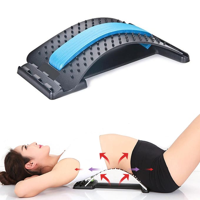 Rugsteun Houdingcorrector Lumbale stretchingcorrector Halswervel Stretching Massager black