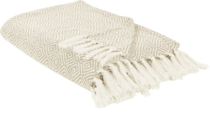 TOUTLI - Bedsprei - Lichtbeige - 200 x 220 cm - Katoen