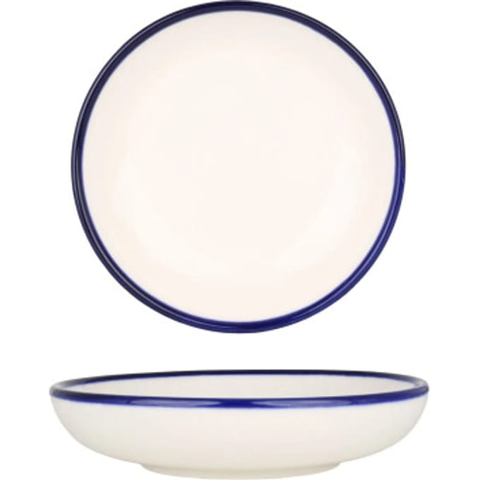 Rinart Serveerschaal - Blue Edge - Porselein - 13 cm - set van 2