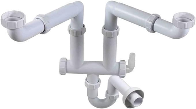 Talea keuken dubbele wastafel afvoerpijp kit 1,5 inch