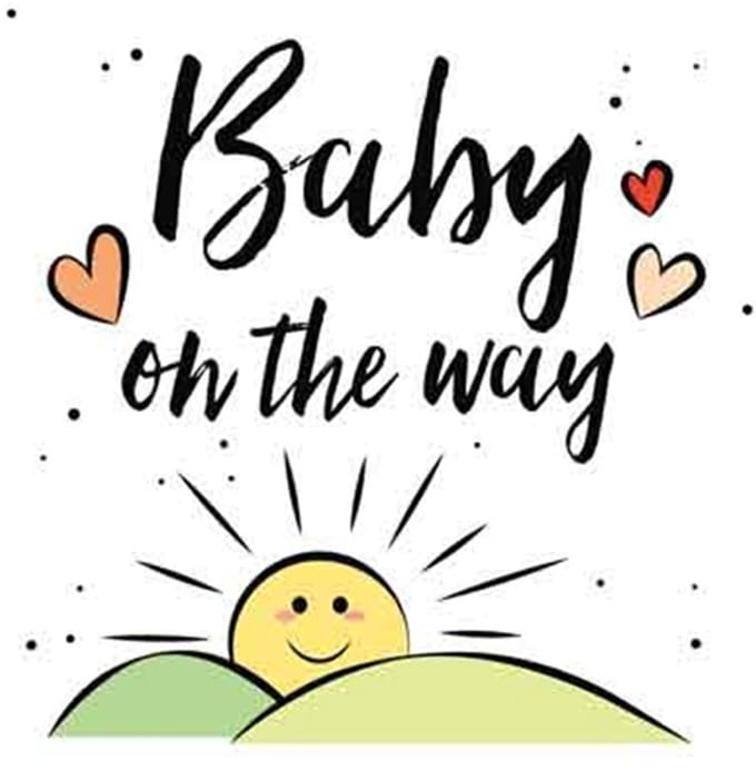 Wenskaart Geboorte - Baby On The Way - Met Envelop