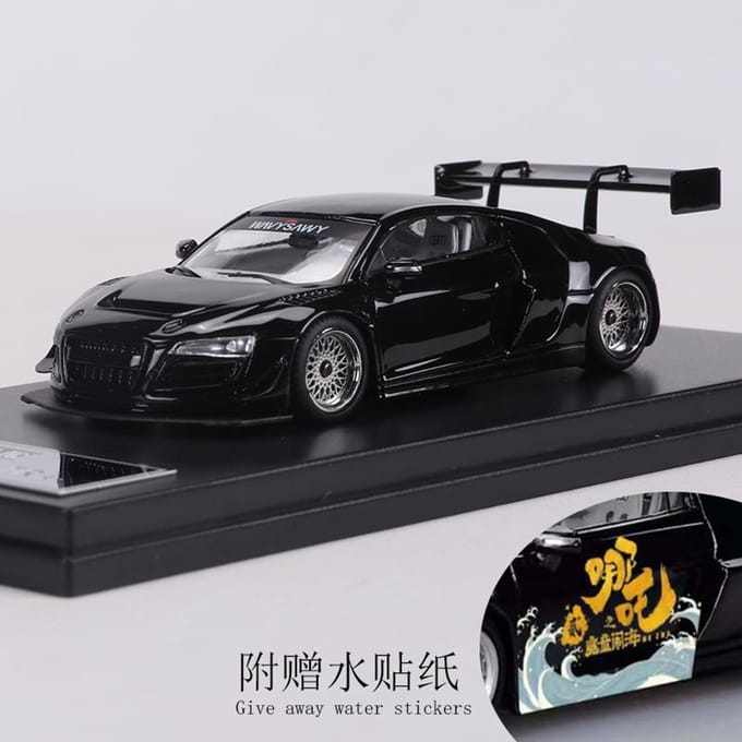 1:64 R8 Lms Ul Tra Legering Modelauto black