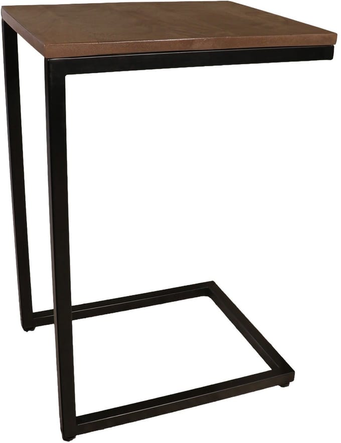 Bijzettafel Jerry 55cm walnoot duurzaam mangohout laptoptafel mango side table