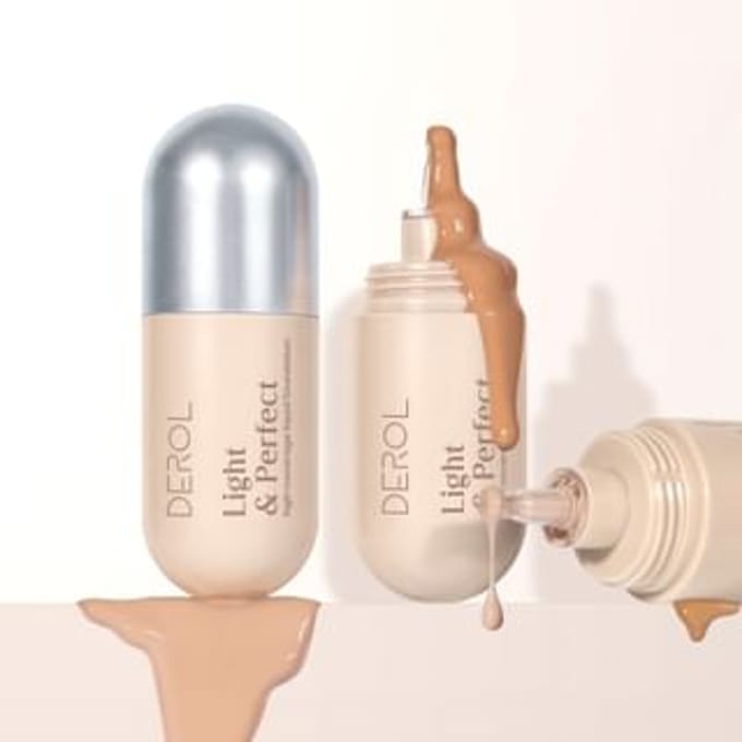 DEROL - Light & Perfect High-concealer Liquid Foundation - 5 Shades #05 - 30ml
