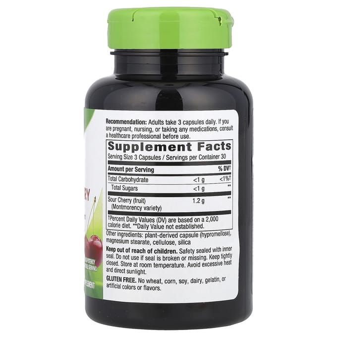 Nature's Way, Zure Kers, Ultra Capsule, 1.200 mg, 90 Vegetarische Capsules