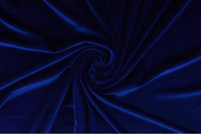 Stretch fluweel - Donkerblauw - 1 meter - Per meter - Velvet stof