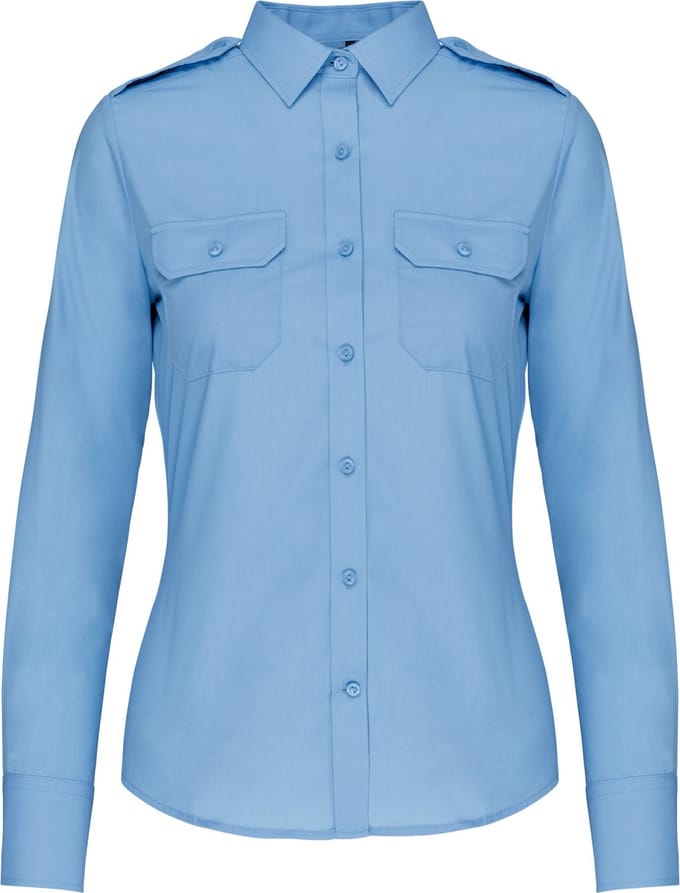Kariban Damespilootoverhemd lange mouwen K506 - sky blue - M