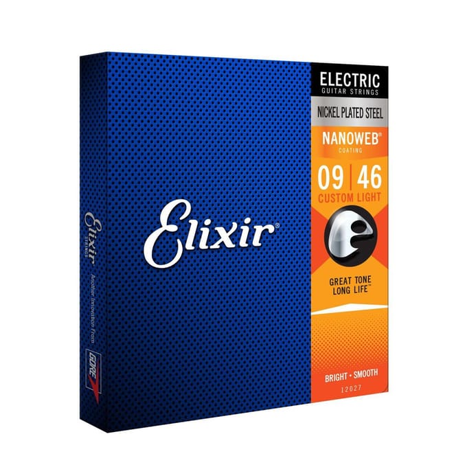 Elixir Strings 12027 - Vernikkeld staal - Elektrische snaren - Nanoweb - Custom Light (09-46)