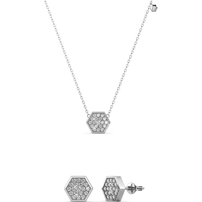 Hexagon Sets - Zilver en Kristal