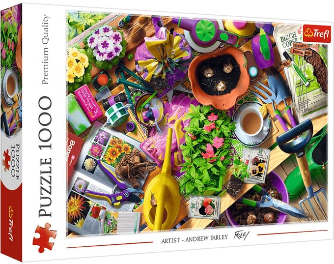Trefl puzzel - Tuin opruimen - 1000 stukjes - FSC karton.