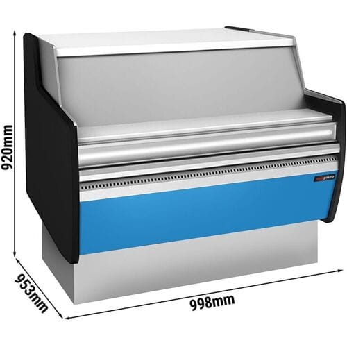 GGM Gastro Kassentisch - 990mm - Frontblende Hellblau