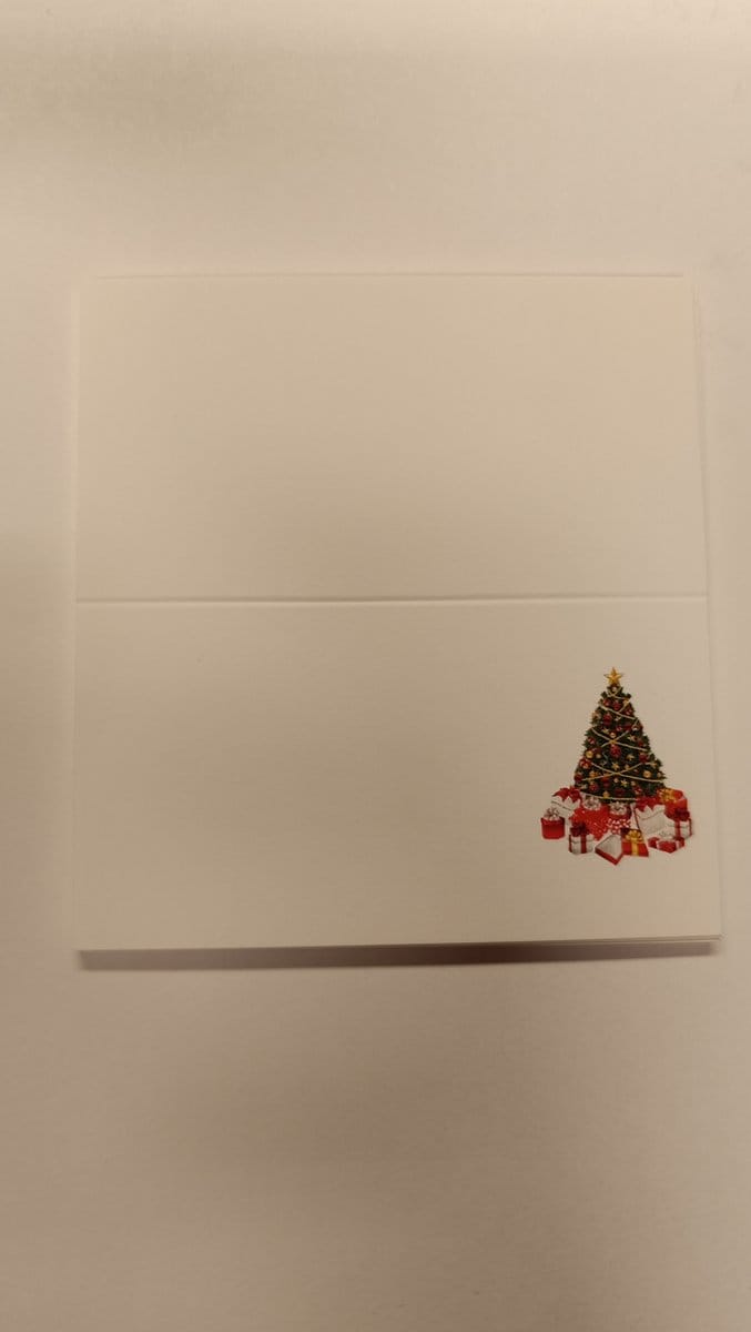 Menukaartjes Kerst Wit - 10 stuks