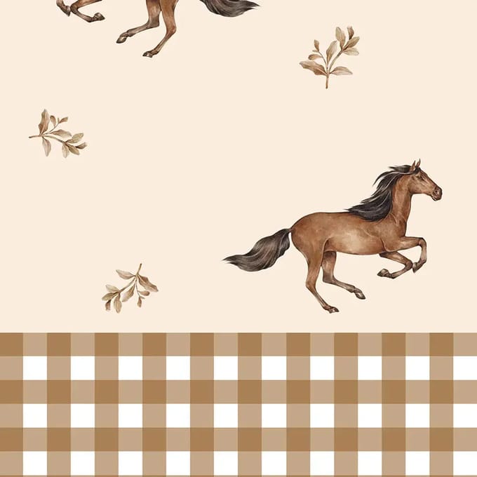 Tegellijm behang Dekornik Horses
