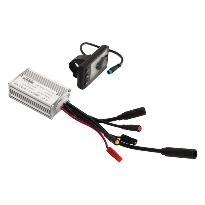 Fietscontroller met S866 Display Paneel 36V 48V 15A 250W 350W Motorcontroller Metalen Behuizing black