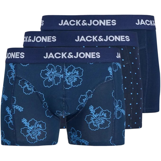 JACK & JONES- JACANTHONY PRINT TRUNKS 3 PACK NOOS - Heren - Trunks