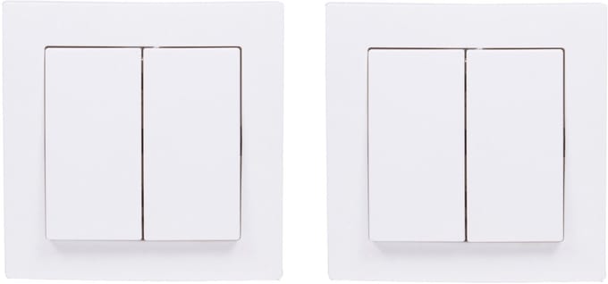 Benson Inbouw wisselschakelaar dubbel - 2x - wit - 250V 10A - WCD