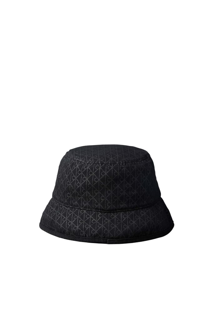 Calvin Klein All-over Print Washed Canvas Bucket Hat Black Maat: OS | Hoeden Outlet | Dames | Zwart