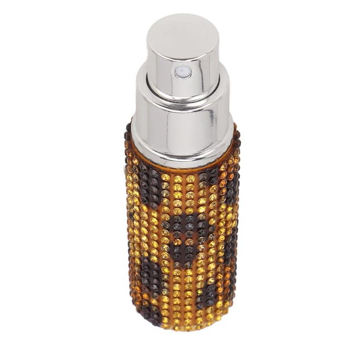 10ml Navulbare Parfumfles Strass Decor Luipaardprint Draagbare Lege Sprayfles white