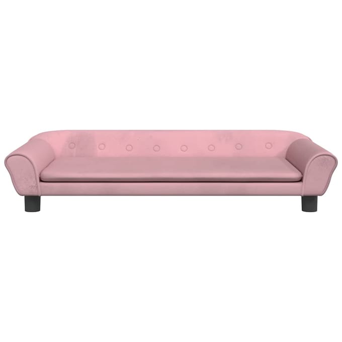 vidaXL - Kinderbank - 100x50x26 - cm - fluweel - roze