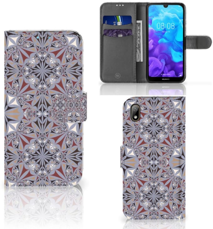 Huawei Y5 (2019) Bookcase Flower Tiles