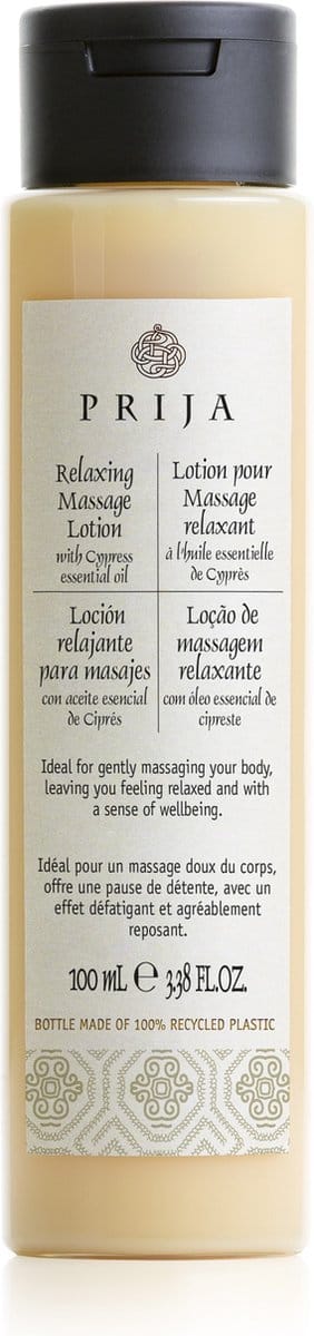 PRIJA - Ontspannende massagelotion met etherische olie van cipres, 380 ml