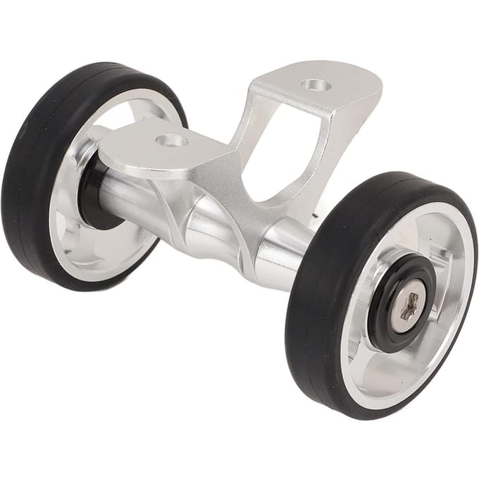 Fiets Spatbord Easywheel Spatbord Rollers Wielen Dubbel Wiel voor voor Brompton Vouwfiets voor Dahon Silver zilver