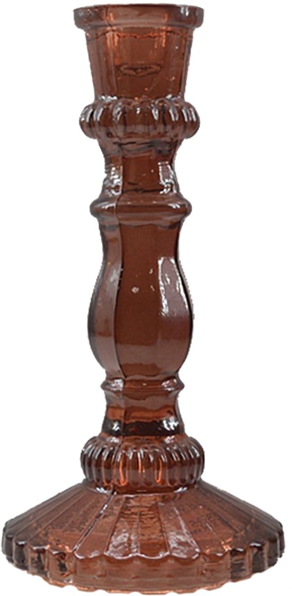 by Mooss - Kandelaar - Glas - Kaanch - Amber - 23cm - Trendy