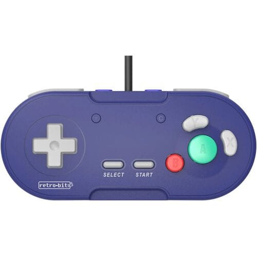Retro-Bit Legacy Wired Pad for GameCube / Wii-Paars (GameCube) Nieuw