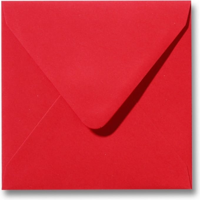 Envelop 16 x 16 Koraalrood, 60 stuks