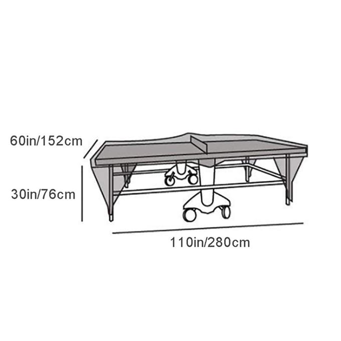 Couverture de Table de Ping-Pong intérieure et extérieure, résistante à l'eau et à la poussière, housse de protection pour Table de Tennis de Table 420D gray