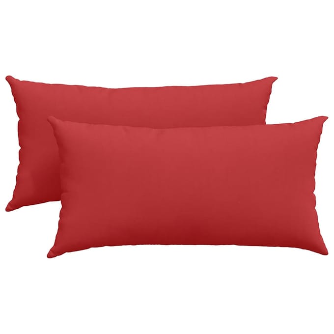 vidaXL - Zitkussens - 2 - st - Stof - Rood - 80 - x - 40 - cm