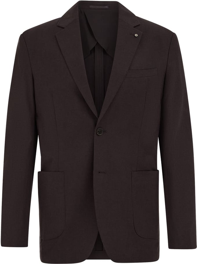 WE Fashion Heren regular fit blazer van linnenmix