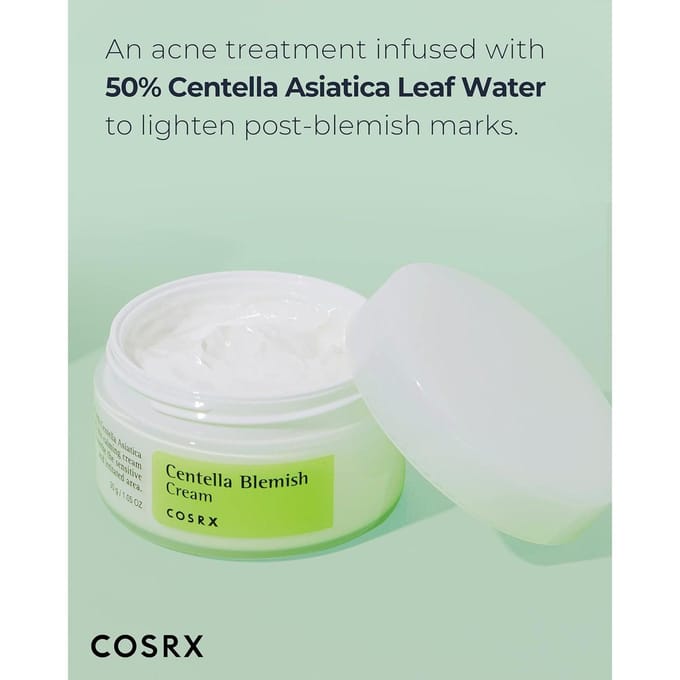COSRX Centella Blemish Cream – Kalmerende crème tegen onzuiverheden met Asiatica 30 Blik