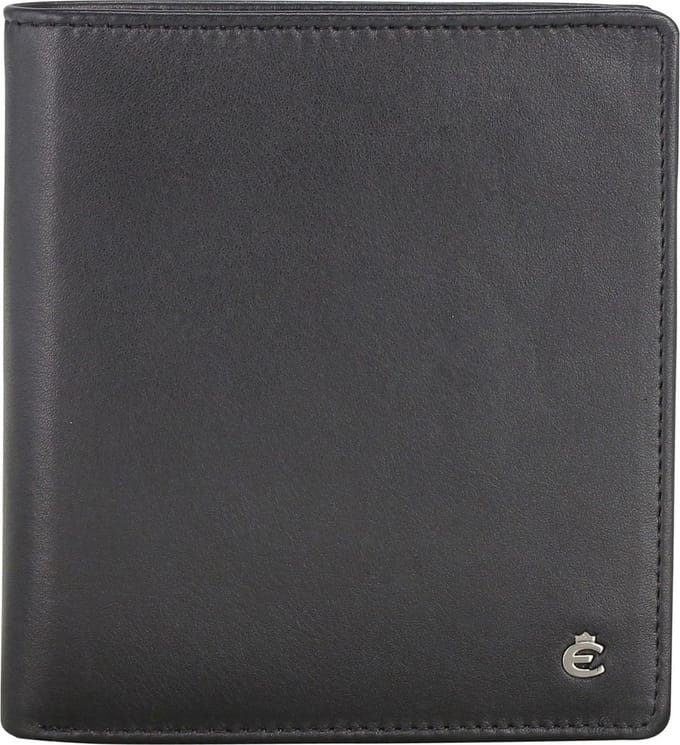Esquire Harry Portemonnee Leer 11 cm - Jongens - Staand formaat - black