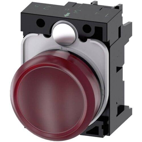 Siemens 3SU1106-6AA20-1AA0 Verlichte melder Plat Rood 230 V/AC 1 stuk(s)