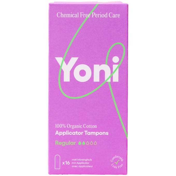 Yoni Biologisch Katoenen Tampons Regular - Met Applicator 16 stuks