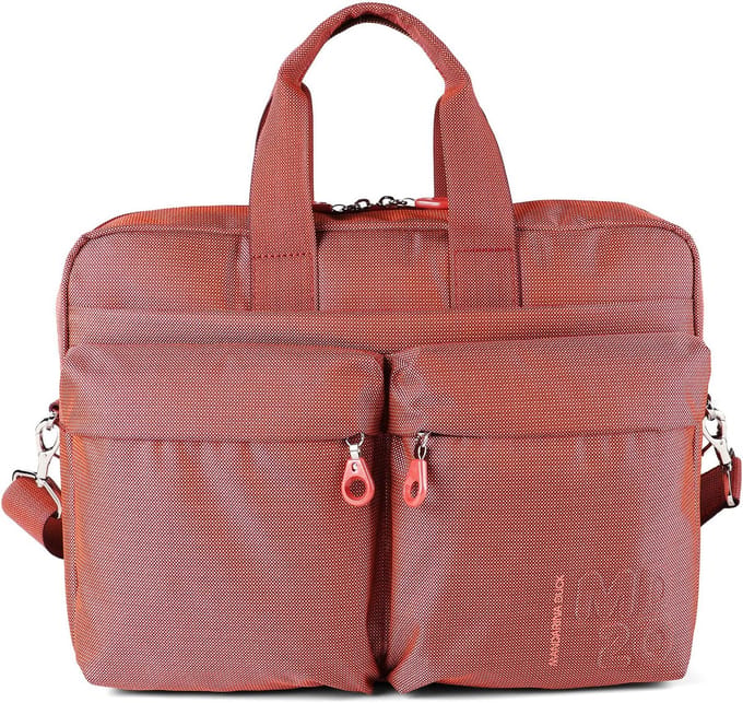 MANDARINA DUCK business tas met laptopvak MD20 Briefcase Pecan Nut lichtrood