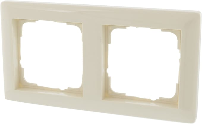 Gira SY55 Inbouw Afdekplaat - 2-voudig - Crème
