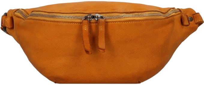HAROLD'S Leren schoudertas Submarine Hipbag Yellow donkergeel