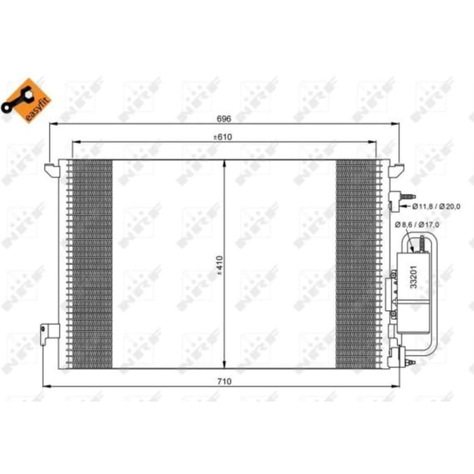 Condensator, airconditioning NRF 35929