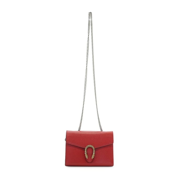 Gucci leren crossbodytas Dionysus portemonnee met ketting