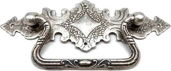 Ladegreep antiek Zilver horizontaal 129x43mm