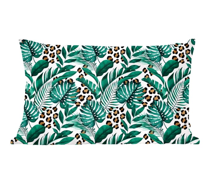 Sierkussens - Kussentjes Woonkamer - 60x40 cm - Bladeren - Tropisch - Jungle