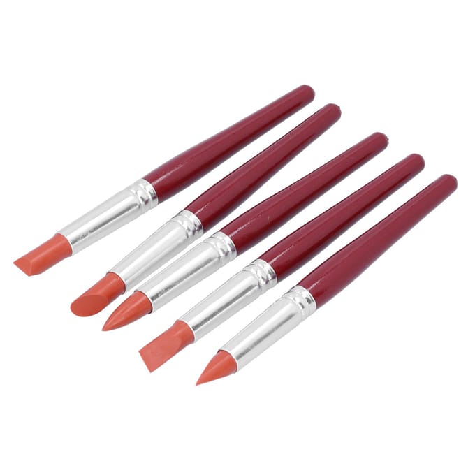 Siliconen Klei Boetseergereedschap Draagbaar Aardewerk Klei Kleurvormer Modelgereedschap Set Rood brown