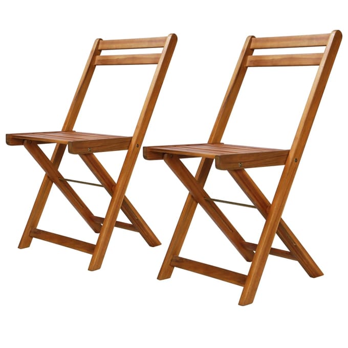 vidaXL - Bistrostoelen - 2 - st - massief - acaciahout