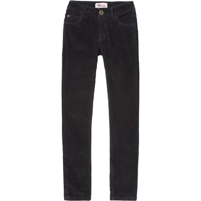 Vingino - maat 176 - elastische slim Fit Cordhose SERLE im Jeans-Style in deep black